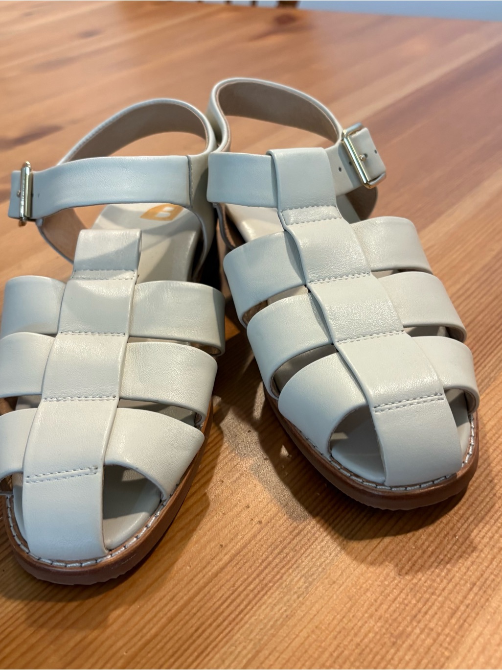 Bared Footwear Monjita Fisherman Sandal White Leather Size 36 Nwot Women's Shoes — image 4 of 8